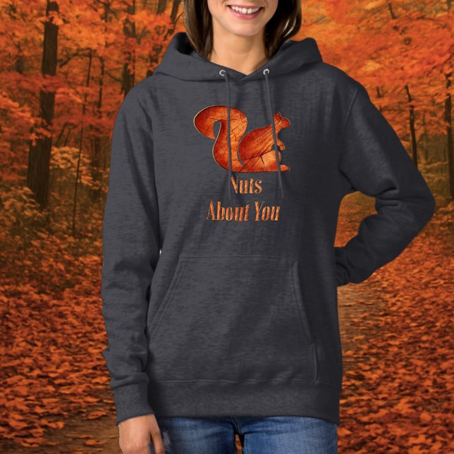 Squirrel - wood - nuts about you hoodie (Creator Uploaded)
