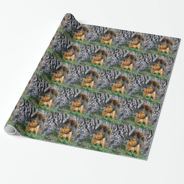 Squirrel Wrapping Paper (Unrolled)