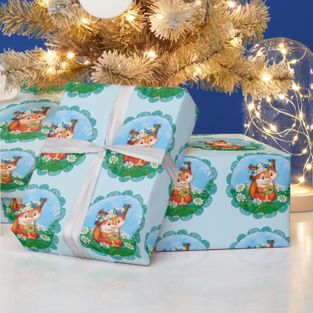 Squirrel Wrapping Paper (Holidays)