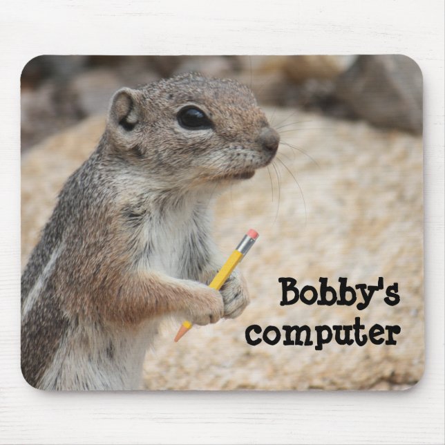 Squirrel Writer Mousepad (Front)