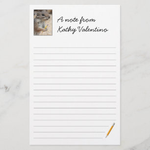 Squirrel Writer Ruled Stationery