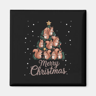 Squirrel Xmas Tree Squirrel Christmas Tree 1 Magnet