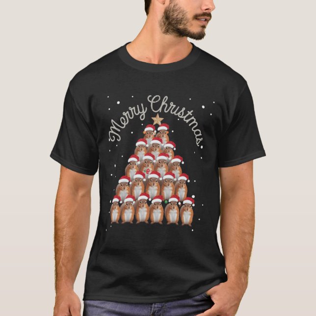 Squirrel Xmas Tree Squirrel Christmas Tree 2  T-Shirt (Front)