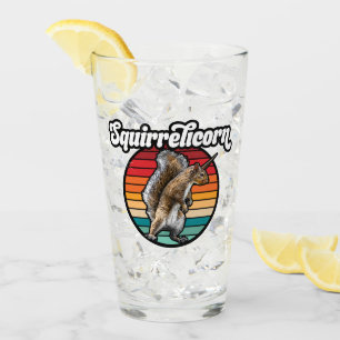 Squirrelicorn - funny, vintage squirrel unicorn glass