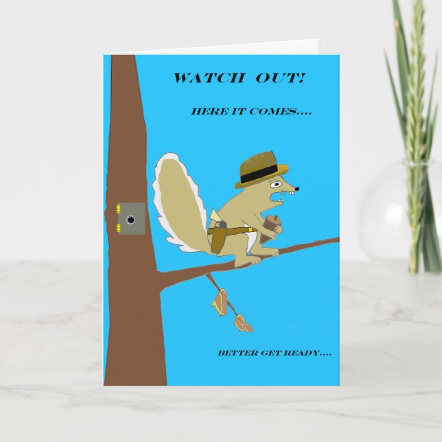 SQUIRRELLY -- Birthday Card (Front)