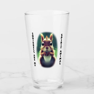 Squirrels Are My Spirit Animal Glass Tumbler
