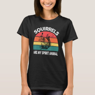 Squirrels Are My Spirit Animal Retro Vintage Men W T-Shirt