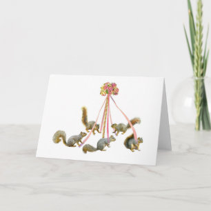 Squirrels Around the Maypole Card