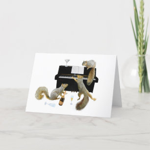 Squirrels at the Piano Card