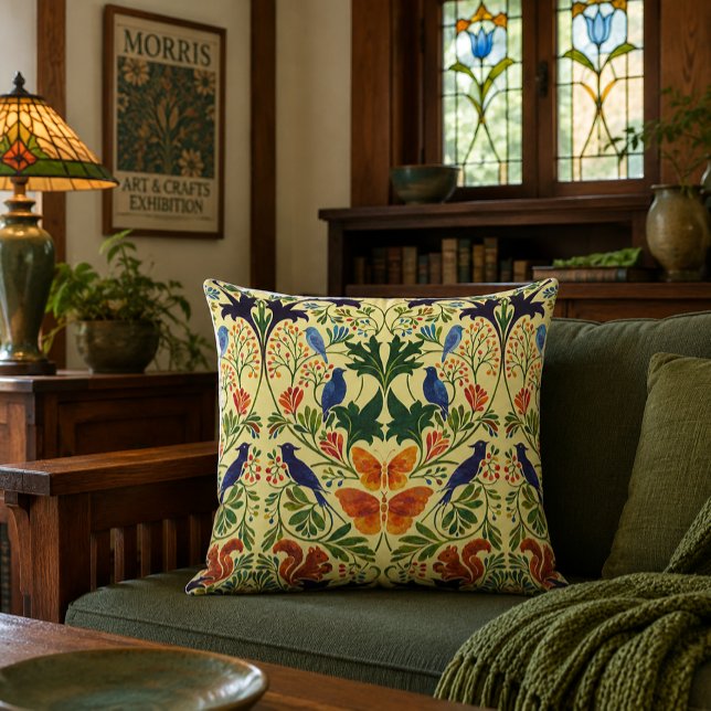 Squirrels Birds & Butterflies Pattern Cushion (Creator Uploaded)