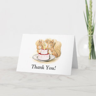 Squirrels Birthday Thank You Card
