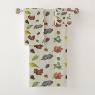 Squirrels, Bunnies and Birds Bath Towel Set