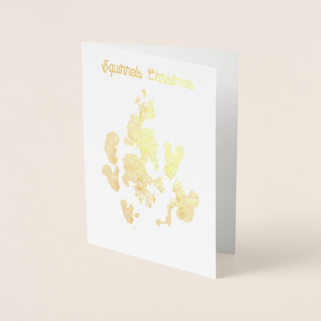 Squirrels Christmas Foil Card (Front)