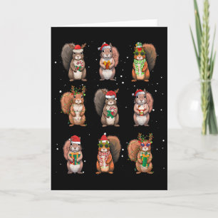 Squirrels Christmas Lights Decor Funny Squirrel Lo Card