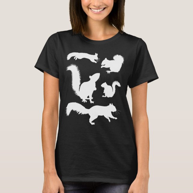 Squirrels Cute Squirrel  Squirrel Season Squirrels T-Shirt (Front)