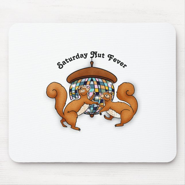 Squirrels Disco Funny Party  Mouse Mat (Front)