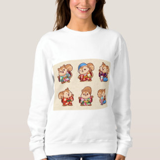 Squirrels dressed in traditional Japanese kimono Sweatshirt