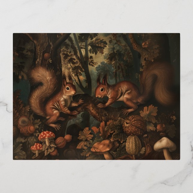 Squirrels - Foil Postcards (Front)