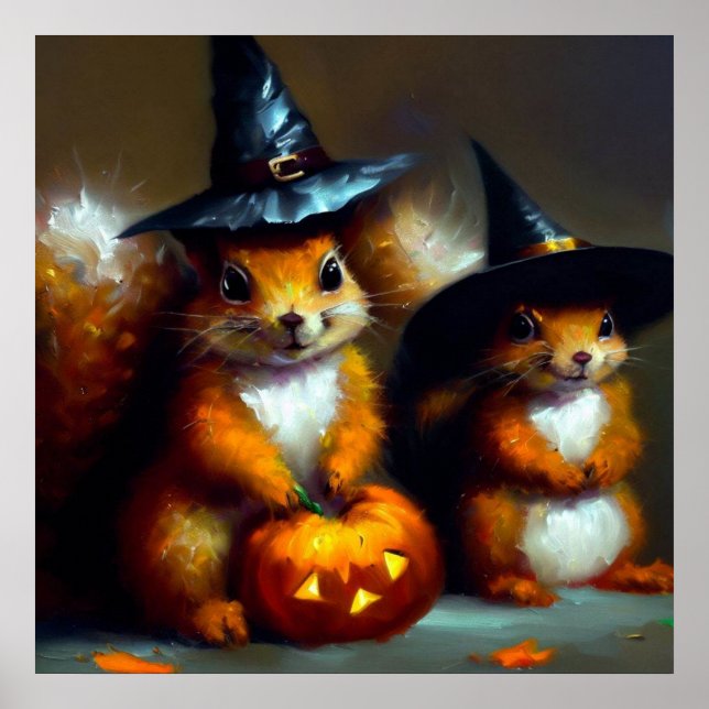 Squirrels Halloween Poster (Front)