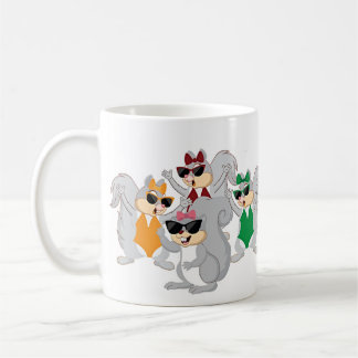 Squirrels illustrated design mug