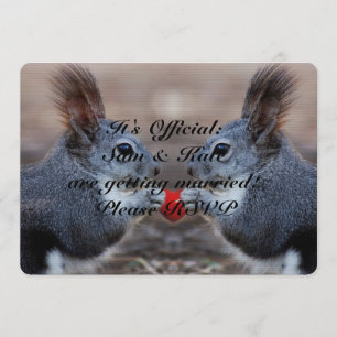 Squirrels In Love Cute Wedding Invitation