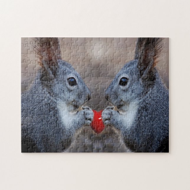 Squirrels in love jigsaw puzzle (Horizontal)