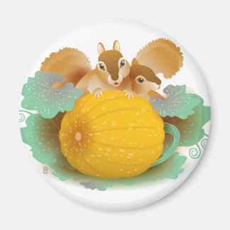 squirrels in the pumpkin patch magnet