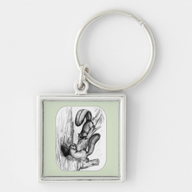 Squirrels Key Ring (Front)