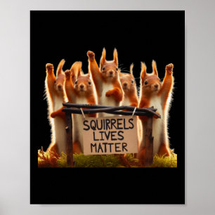 Squirrels' Lives Sticker Poster