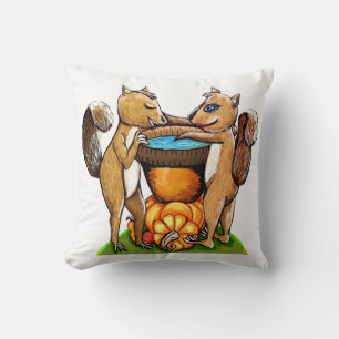 Squirrels Loving Fall Cushion