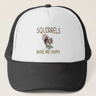 Squirrels Make Me Happy Trucker Hat