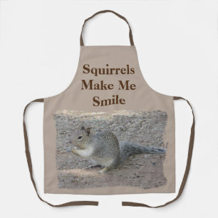 Squirrels Make Me Smile Little Forest Animal Apron