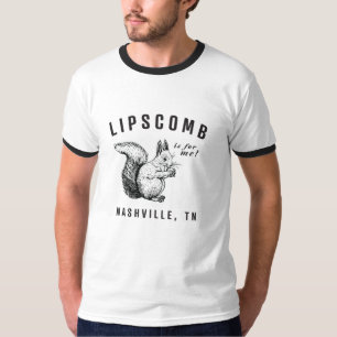 Squirrels of Lipscomb White Ringer Tee