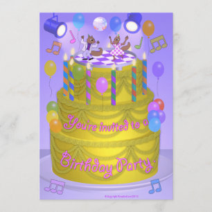 Squirrels on Cake Invitation