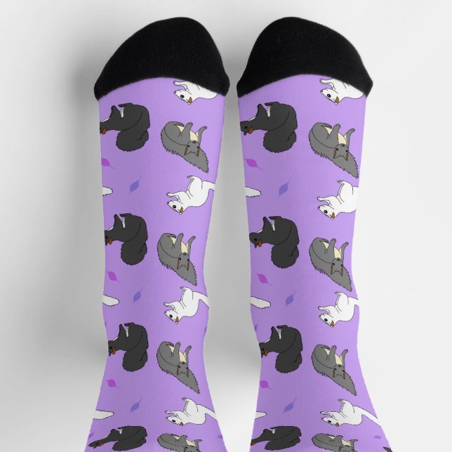 Squirrels purple socks (Top)