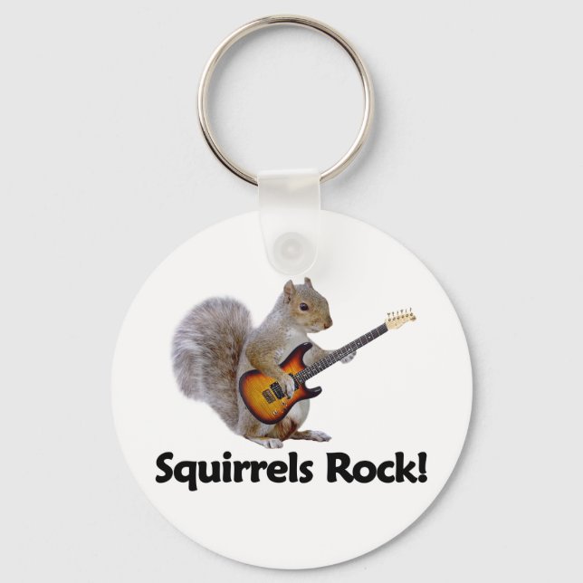 Squirrels Rock! Key Ring (Front)