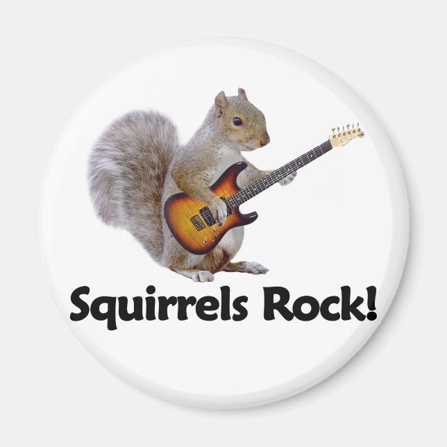 Squirrels Rock! Magnet (Front)