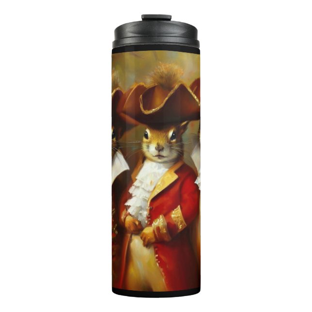 Squirrels Three Musketeers Thermal Tumbler (Front)