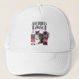 Squirrels & Wine - Funny Squirrel Lover and Wine D Trucker Hat