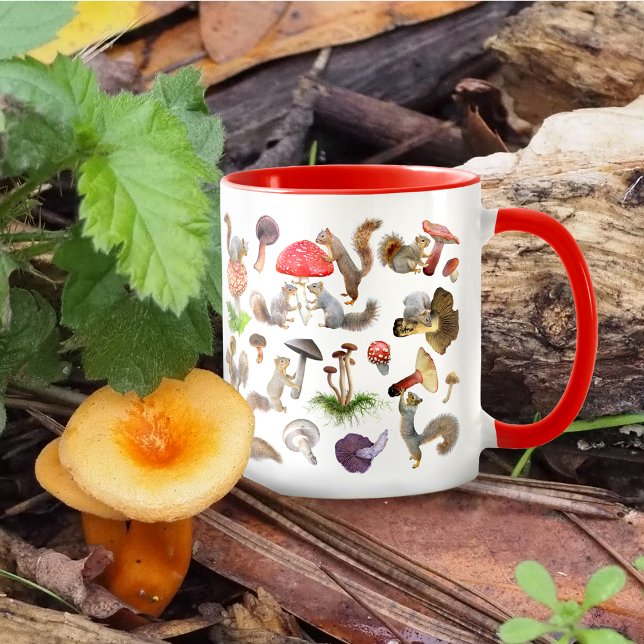 Squirrels with Mushrooms Mug (Creator Uploaded)