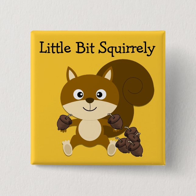Squirrely 15 Cm Square Badge (Front)