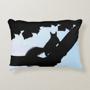 Squirrely Blues Decorative Cushion