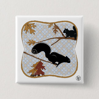 Squirrely Business 15 Cm Square Badge