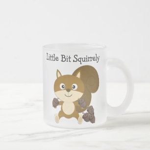 Squirrely Frosted Glass Coffee Mug