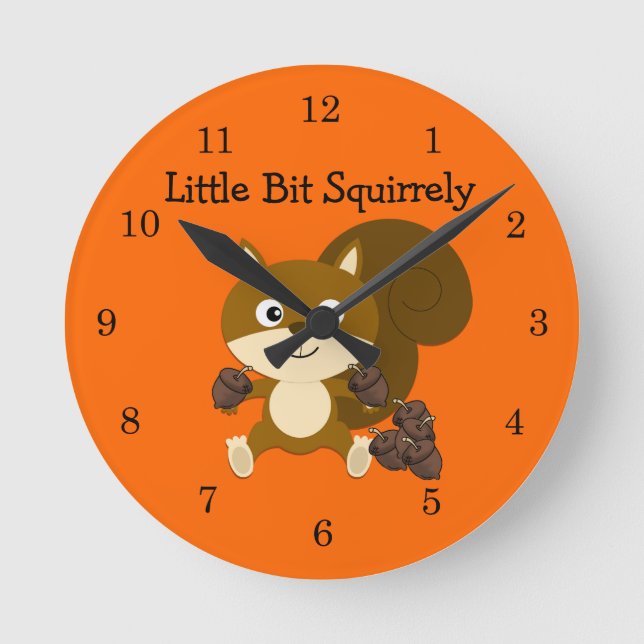 Squirrely Round Clock (Front)
