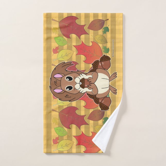Squirrely Squirrel -  Hand Towel (Hand Towel)