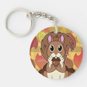 Squirrely Squirrel -  Key Ring