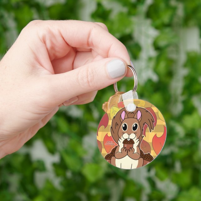 Squirrely Squirrel -  Key Ring (Hand)