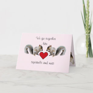 Squirrely Valentine Holiday Card