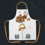 Squirty squid apron<br><div class="desc">Whether he’s performing graceful inky squirts over the audience (from a safe distance!) or orchestrating aquatic illusions, Squirty brings refreshing fun to the ring. Playful, energetic, and a little cheeky, he’s the circus’s splash-happy entertainer. Squirty squid's finale involves jumping through a flaming hoop! You can find lots of other Dingaling...</div>